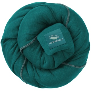 manduca Sling – elastisches Babytragetuch für Neugeborene ab 3,5 kg und Babys bis 15 kg – stabiles Tragetuch aus weichem Jersey-Strickstoff aus 100% Baumwolle (Bio) – Einheitsgröße, teal