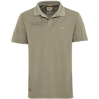 camel active Herren Piqué Poloshirt aus Reiner Baumwolle Khaki Menswear-M