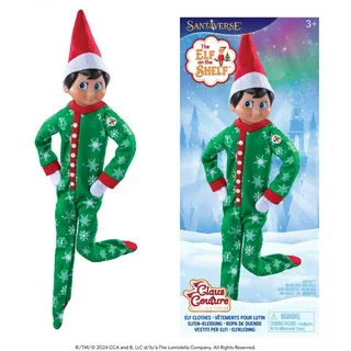 The Elf on the Shelf® Claus Couture® Onesie | Einteiliger Schlafanzug mit Schneeflockenmuster | Scout Elf Outfit