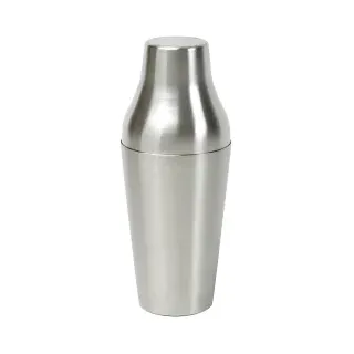 French Cocktail Shaker, 2-teilig, Cocktailmischer aus mattiertem Edelstahl, Fassungsvermögen: 800 ml