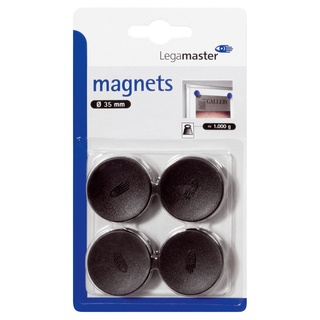 Legamaster Haftmagnete C und C Blister, circa 1000 g, 35 mm, schwarz