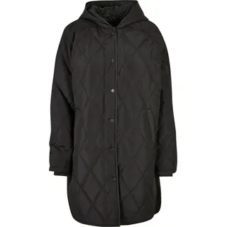 URBAN CLASSICS Oversized Diamond Quilted Hooded Coat in Schwarz, S