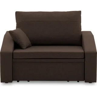 Klappsessel mit Schlaffunktion Schlafsessel für Wohnzimmer VERTICO 90 Braun - Braun