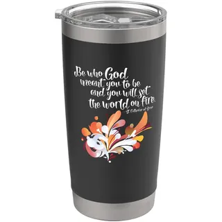 Set the World on Fire St Catherine of Siena Premium T-Shirt Doppelwandiger Edelstahl-Thermobecher