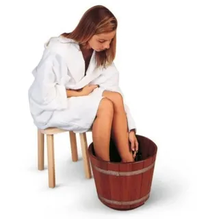 Fußbadewanne hoch Kambala Wasserablauf mit Standrohr aus V2A