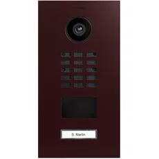 DoorBird D2101V IP Video Türstation, Schwarzrot (RAL 3007) | Video-Türsprechanlage mit 1 Ruftaste, RFID, HD-Video, Bewegungssensor