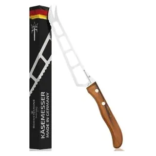 Schwertkrone Käsemesser mit Wellenschliff Klingenlänge 13,5 cm Olivenholz