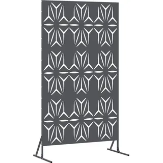 vidaXL Sichtschutz Anthrazit Stahl - Grau