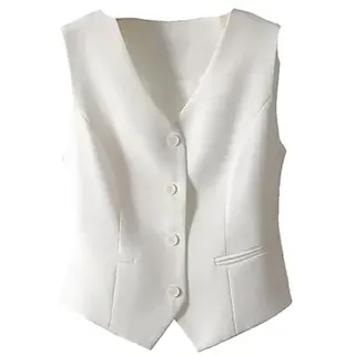 OrDobo Anzugweste Für Damen - Formelle Anzugweste, Lässige, Schlanke, Ärmellose Weste, Kurze Jacke, Einfache Mode, Sommer- Und Frühlingsmantel, Business-Büro-Oberteile