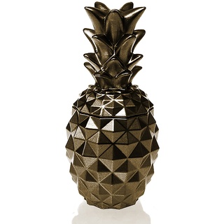 Candellana Pineapple Brass Eucalyptus, Duftkerze, 8x16x8cm, 110ml, europäisches Wachs, natürlicher Baumwolldocht, Anti-Moskito