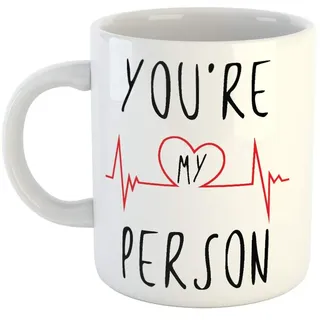 clothinx Kaffeetasse mit Aufdruck You Are My Person | Das Geschenk Für Deinen Lieblingsmenschen | Für Beste Freunde Die Familie oder Kollegen