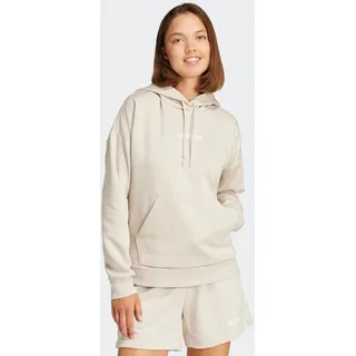 Kapuzensweatshirt ADIDAS SPORTSWEAR "ESSENTIALS LINEAR HOODIE", Damen, Gr. M, grau (wonder aluminium, weiß), Obermaterial: 55% Baumwolle, 36% Polyester, 9% Viskose, angesetztes Bündchen, Sweatshirts Kapuzensweatshirt, für sportliche Aktivitäten und Alltag, lockere Passform