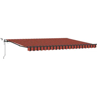 Markisenstoff mit Orange und Braun 450 x 300 cm Polyester - Orange