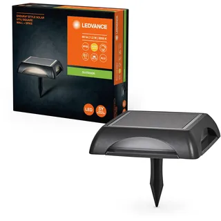 LEDVANCE ENDURA STYLE SQUARE WALL Außenleuchte, 1,2W, 60lm, dunkelgrau, indirekte Beleuchtung, wiederaufladbarer Akku, IP65 Schutzklasse, 3.000K Farbtemperatur, warmweiße Lichtfarbe, Wandleuchte