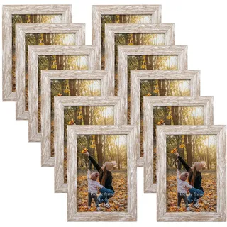 exyglo Bilderrahmen Landhaus Natur 10x15 cm 12er Set