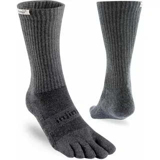 injinji Unisex Trail Midweight Crew Zehensocken grau