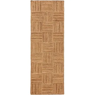 Kunstloft Juteläufer Jutta Hellbraun 70x200 cm , Braun , Naturmaterialen , Rechteckig , 70x1 cm , Gots , für Fußbodenheizung geeignet , Teppiche und Böden, Teppiche, Teppichläufer, Läufer
