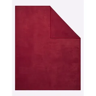 Wohndecke IBENA Gr. 3, rot, B:100cm L:150cm, 58% Baumwolle, 35% Polyacryl, 7% Polyester, Wohndecken, Wohndecke