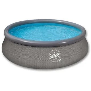 Quick Up Pool 366 x 91cm - Rattan dunkel