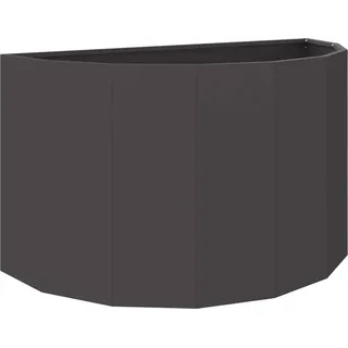 Pflanzkübel Schwarz 90 x 45 x 50 cm Stahl - Schwarz