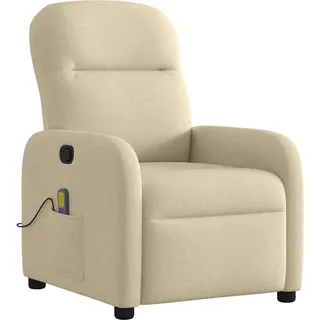 vidaXL Massagesessel Creme Stoff - Creme