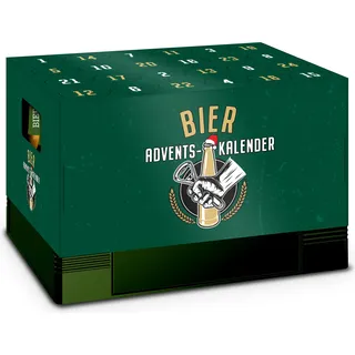 itenga Adventskalender für Bierkasten klassisch grün gold weiß (Motiv 4) Bierkastenadventskalender - Grün