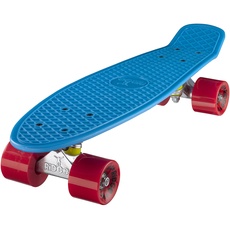 Ridge Skateboard Mini Cruiser, blau-rot, 22 Zoll, R22