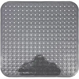 INCETUE Duschmatte rutschfest, 80x80cm Antirutschmatte Dusche mit Saugnäpfen, Anti Rutsch Dusch Matte, Duscheinlage rutschfeste für Kinder und Alten, Grau