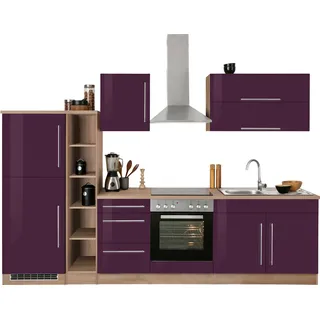 kochstation Küchenzeile KS-Samos 300 cm lila