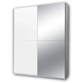 Pol-Power Schwebetürenschrank 170 x 195 x 59 cm Weiß