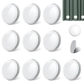 CBRAEXY Duschvorhang Gewichte, 10 Stück Runde Magnetische Vorhang Gewichte, Weiß Duschvorhang Beschwerer, Magnete Duschvorhang Gewichte, Runde Duschvorhang Magnet, für Vorhänge, Tischdecken, Flaggen