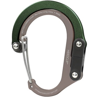 GEAR AID HEROCLIP Karabiner Klein - Doppelkarabiner drehbar - Haken für Kinderwagen, Handtasche & Rucksack - Leicht und robust - Schlüsselanhänger mit Multifunktion für Camping, Angeln
