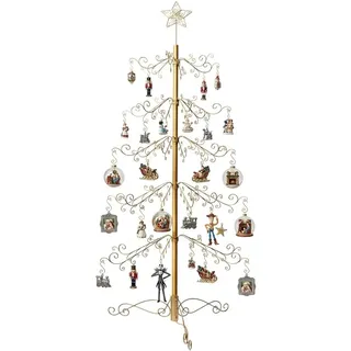 HOHIYA Weihnachtsbaum Metall Christbaum Groß Dekorationen Weihnachtsbaumkugeln Montage 210 cm Aufhängen Gldfarben Umweltfreundlich