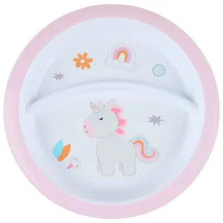 My Baby Lou Kinderteller , Multicolor , Kunststoff , Einhorn , rund , Lfgb , lebensmittelecht , Füttern, Kindergeschirr & Kinderbesteck