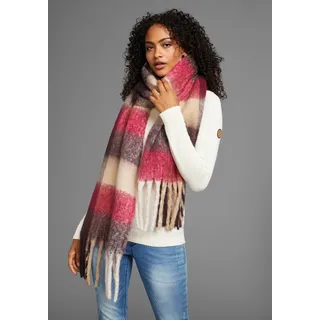 LAURA SCOTT Modeschal im trendigen Karo-Design in Maxi-Länge - in neuer Farbkombination, pink, obergine),