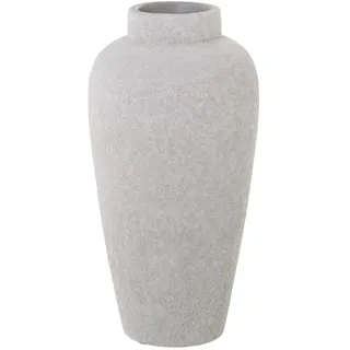 DRW Tischvase aus Keramik in hellem Ton, 15 x 30 cm