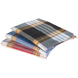 Carenesse Hamamtuch Classic 3er Set 80 x 170 cm I Hamam Handtücher 100% Baumwolle I 3X saugfähiges & schnell trocknendes Pestemal rot/blau/schwarz kariert I Hamam Strandtuch/Saunahandtuch