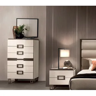 Hohe Kommode Sideboard Kommoden 6 Schubladen Hochschrank Schrank Holz Möbel Neu - Grau