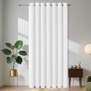 joydeco Verdunklungsvorhänge 1 Stück,Türvorhang Blickdichte Türgardine,Tür Vorhang mit Ösen Thermo Kälteschutz Hitzeschutz Schallschutz für Schlafzimmer Wohnzimmer(Bleiche,1xH225xB135)
