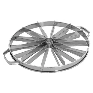 SCHNEIDER Tortenteiler, Doppelseitig, Ø 330 mm, Kuchenteiler aus Edelstahl mit zwei Handgriffen, Höhe: 53 mm, 12/14-teilig