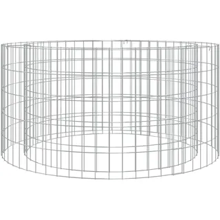 Gabionen-Feuerstelle, Gabione Feuerschale, Steinkorb für Gartenfeuer, Gartenkamin aus verzinktem Eisen