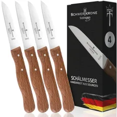 Schwertkrone Küchenmesser Holzgriff Buche/Solingen gerade/Gemüsemesser scharf Schälmesser Allzweckmesser/rostfrei 3" / (4, 3" gerade)