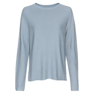 camel active Damen Rundhals Sweatshirt aus Reiner Baumwolle Hellblau, Womenswear-XL