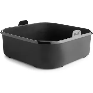 Ibili Quadratischer Behälter für Luftfritteuse 20 x 20 x 7 cm schwarz