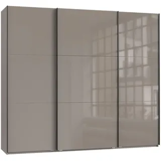 luma-home Schwebetürenschrank 3-türig 250 x 216 x 65 cm Sandgrau