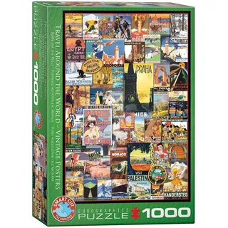 Eurographics 6000-0755 Puzzle Reise um die Welt mehrfarbig