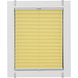 sunlines Plissee "One Size Style Crepe" blickdicht ohne Bohren verspannt Zubehörfarbe grau, zum Klemmen, zartgelb, grau, grau