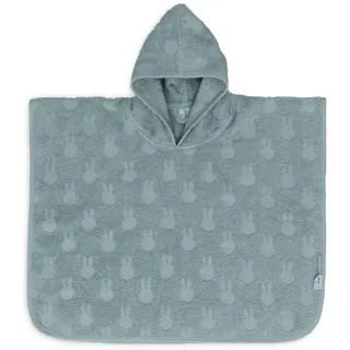 jollein Badeponcho Kinder 1-4 Jahre - Miffy Jacquard, Sea Green - 100% Baumwolle - Frottee - OEKO-TEX-Zertifiziert - Mit Kapuze - Badeponcho für Mädchen und Jungen