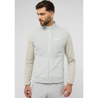 Funktionsweste JACK WOLFSKIN "PRELIGHT INS VEST M", Herren, Gr. S (48), grau (cool, grau), Obermaterial: 89% Polyamid, 11% sonstige Fasern. Futter: 100% Polyester. Füllung: 100% Polyester, Westen Funktionsweste