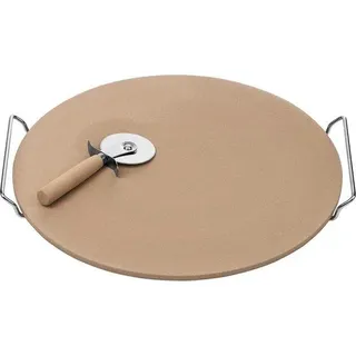 Pizzaschale und Meissner - Keramiktafel/Chrommodell - Haushaltsgegenstände - 40 x 38 cm - Naturkachelstein